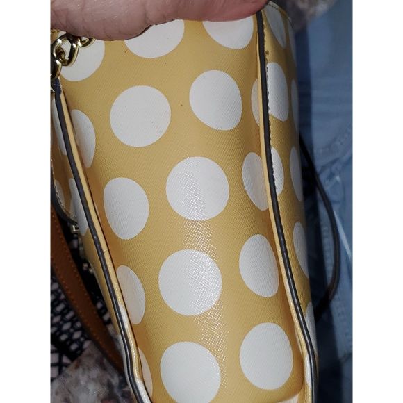 Anne Klein Crossbody Shoulder Bag Polka Dot Adjustable Strap Faux Leather Spring - Picture 16 of 16